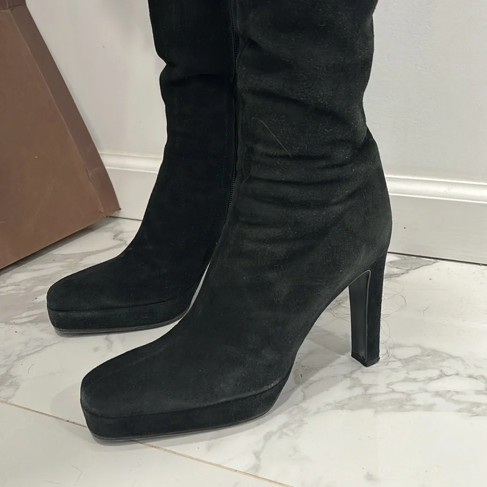 Suede Gucci Boots - worn only once - size 38 - Picture 3 of 9